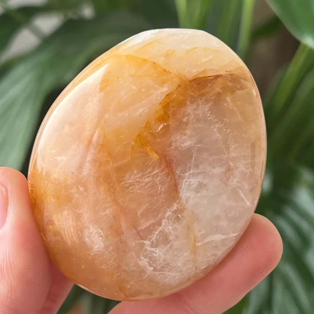 Citrom kvarc Palmstone, 25-ös modell, Golden Healer
