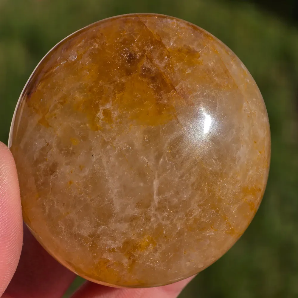Citrom kvarc palmstone, 6-os modell, Golden Healer