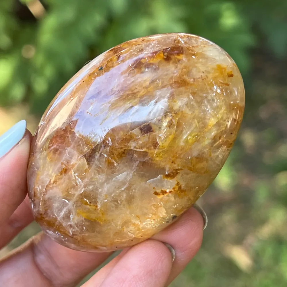 Citrom kvarc Palmstone, 5-ös modell, golden healer