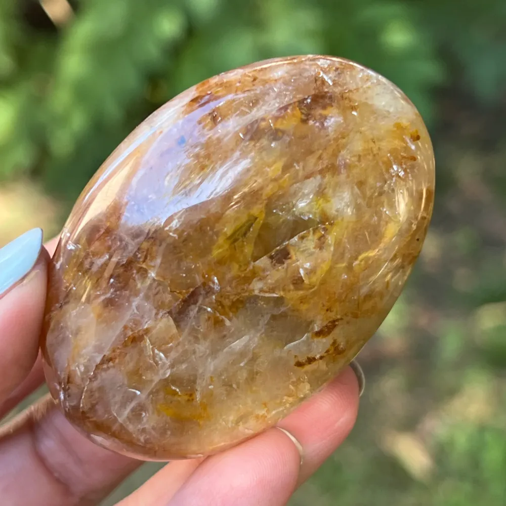 Citrom kvarc Palmstone, 5-ös modell, golden healer