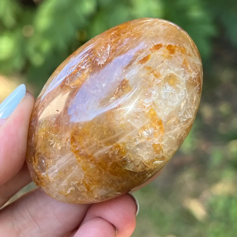 Citrom kvarc Palmstone, 5-ös modell, golden healer