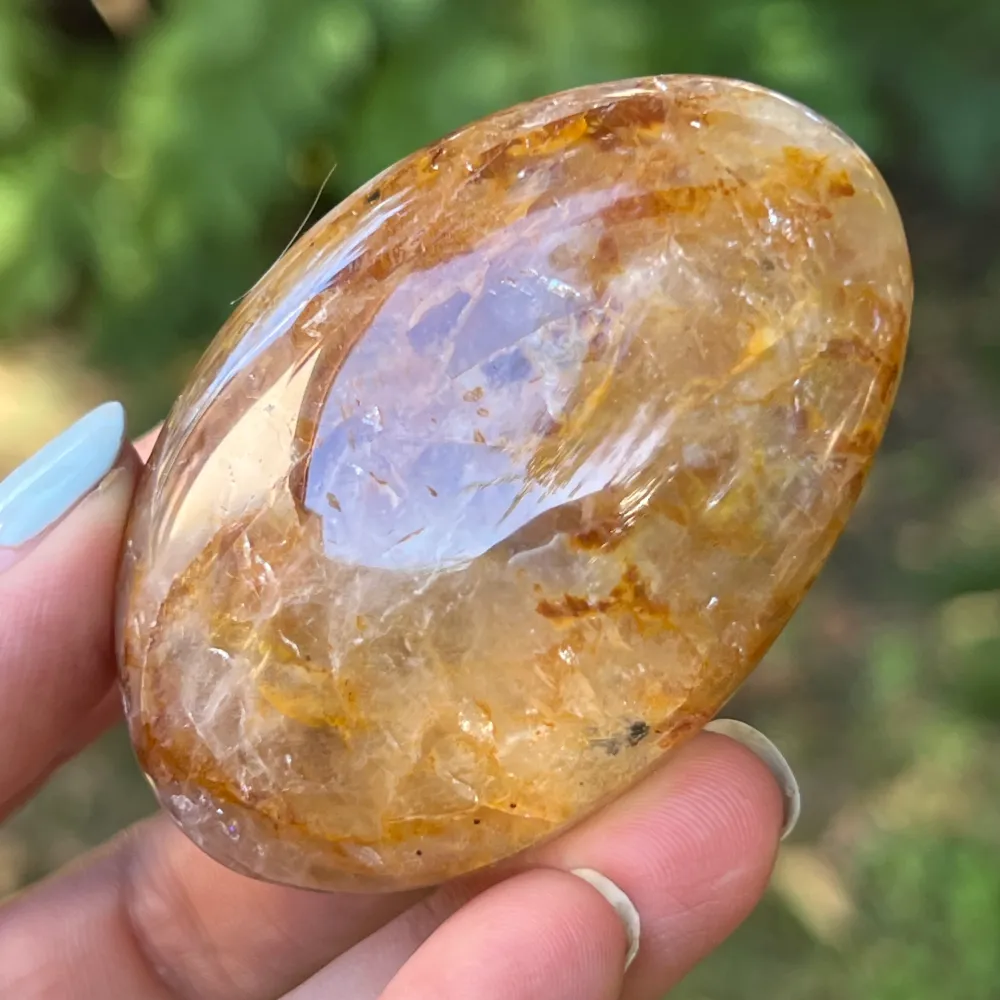 Citrom kvarc Palmstone, 5-ös modell, golden healer