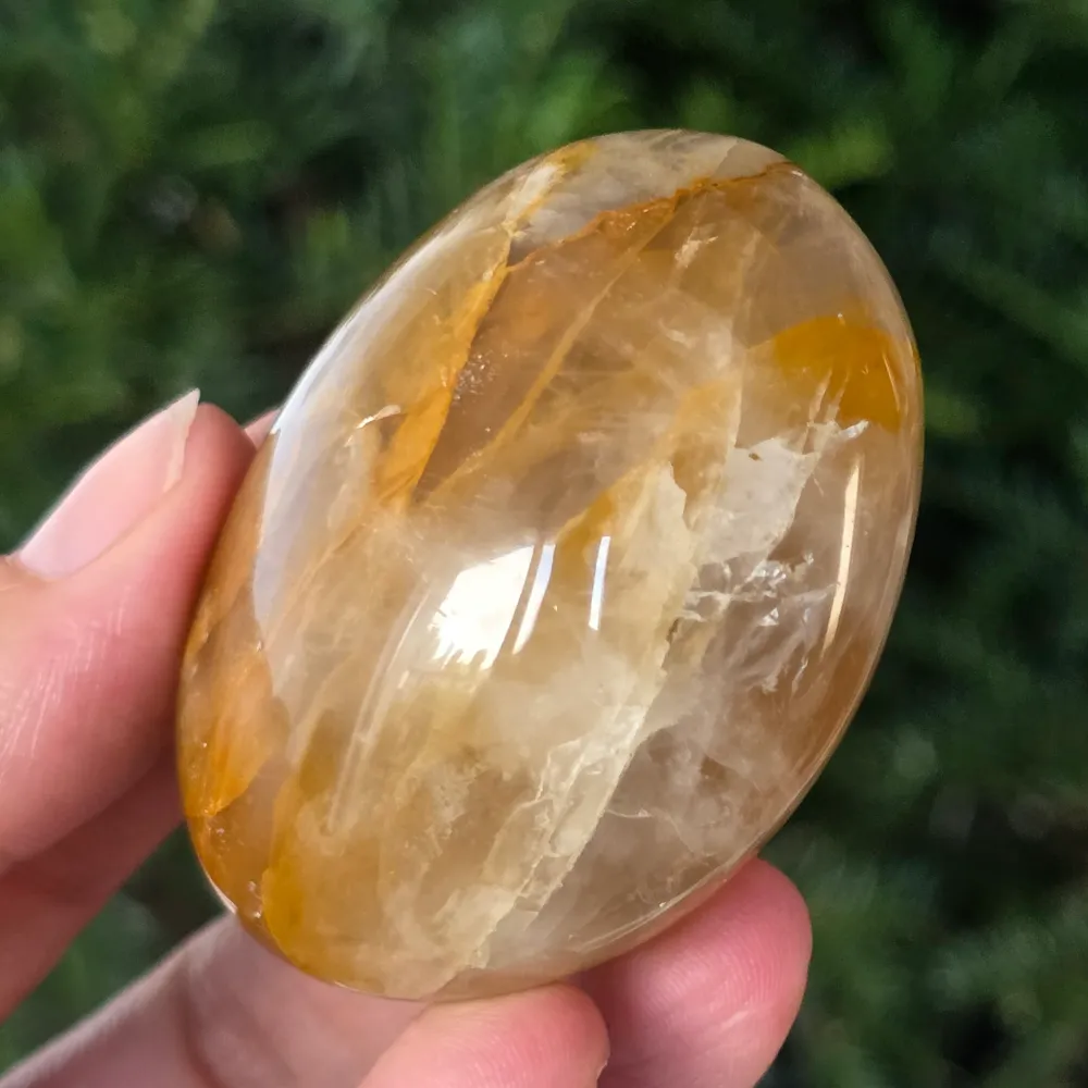 Citrom kvarc tenyérkő, 16. modell, Golden Healer
