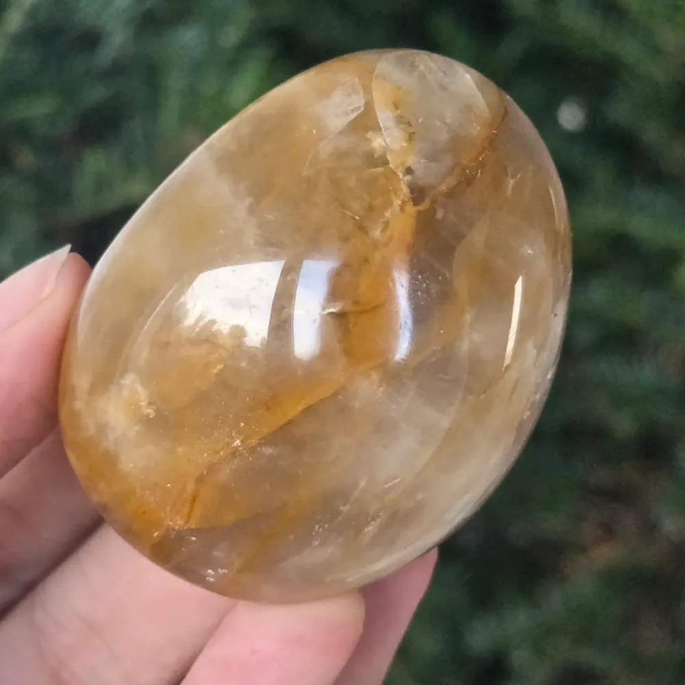 Citrom kvarc tenyérkő, 16. modell, Golden Healer