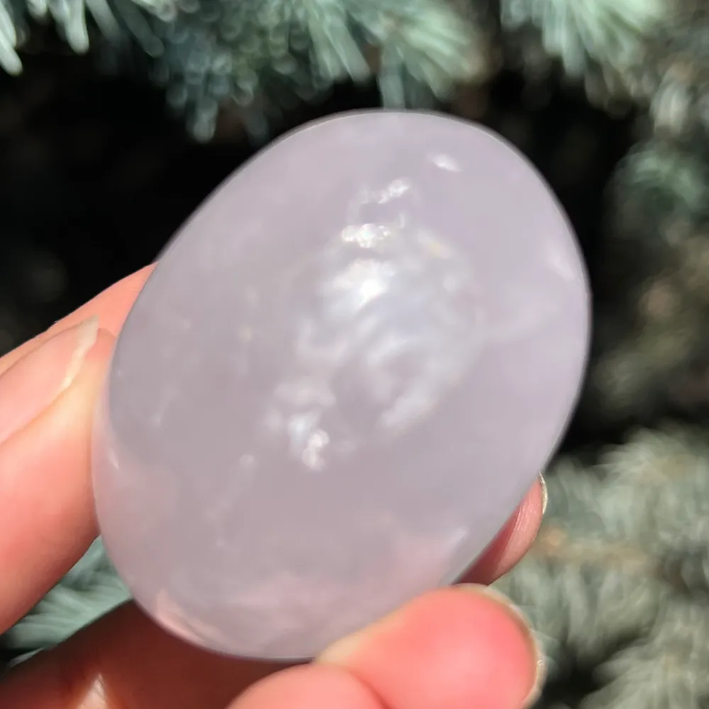 Madagaszkári gyöngyházkék kvarc palmstone, girasol m4