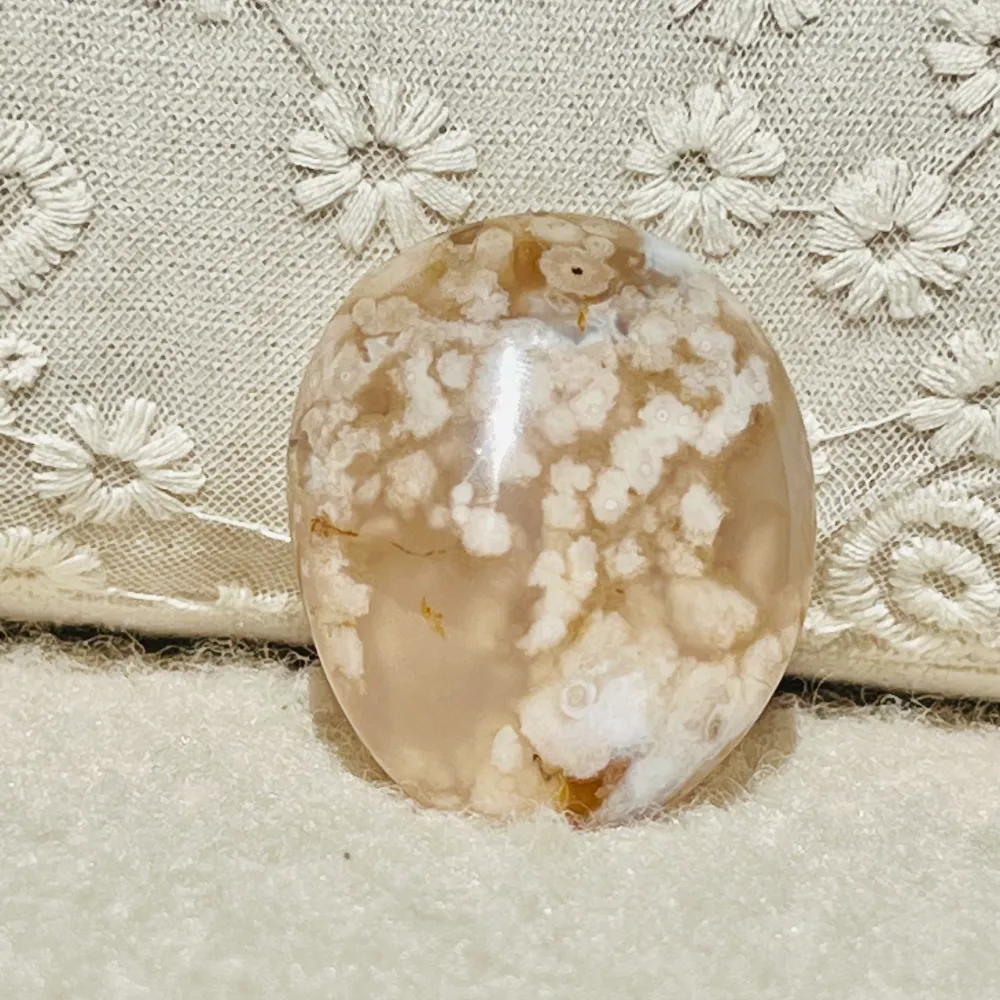 Palmstone achát korall virág piros m6