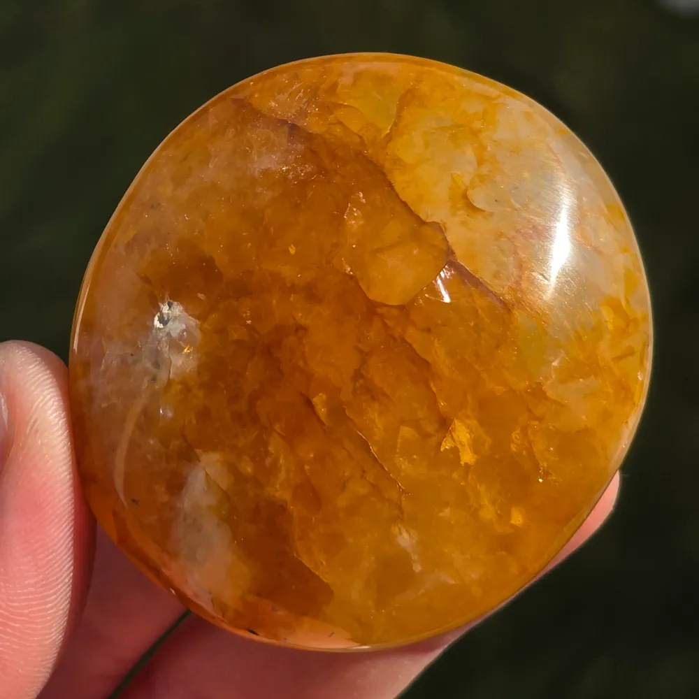 Palmstone citrin kvarc, mintázat 1, arany gyógyító