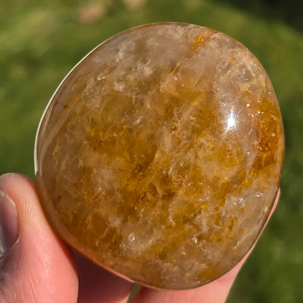 Palmstone citrin kvarc modell 8, arany gyógyító