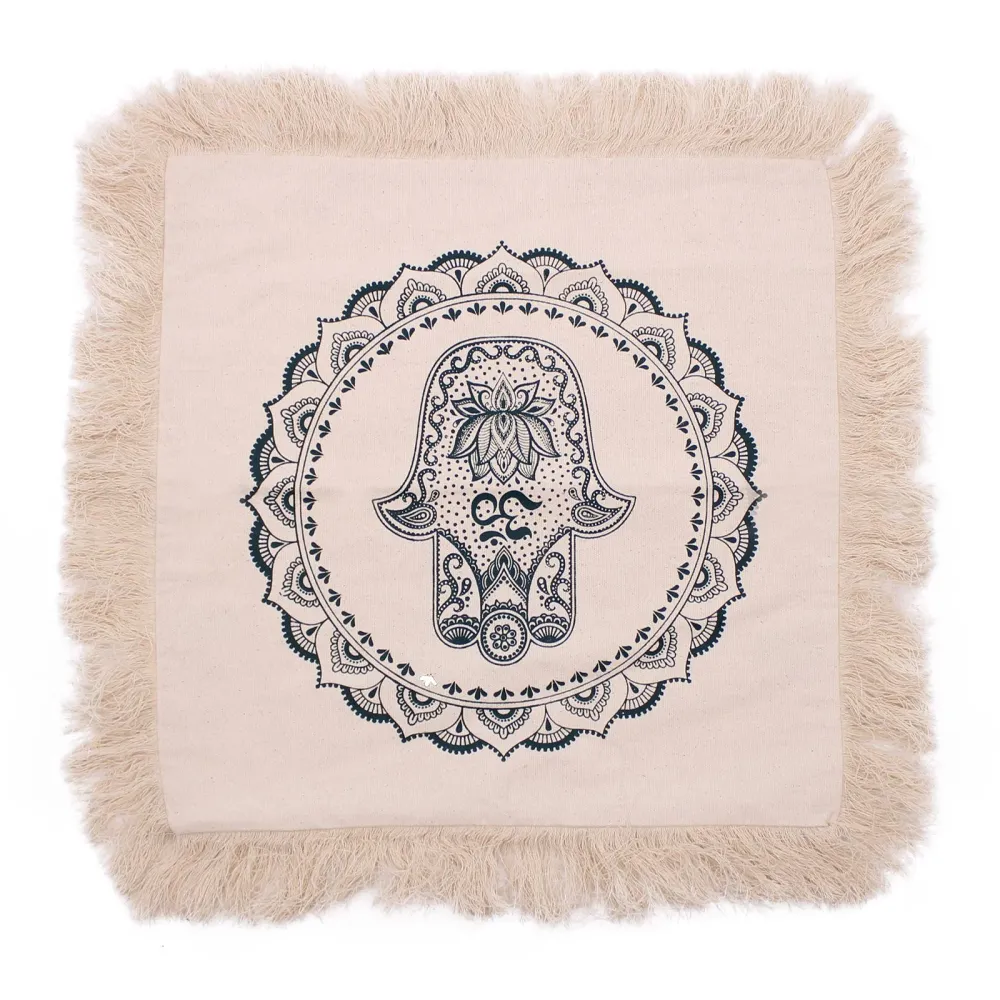 Párna Zöld Hamsa Mandala 45x45 cm