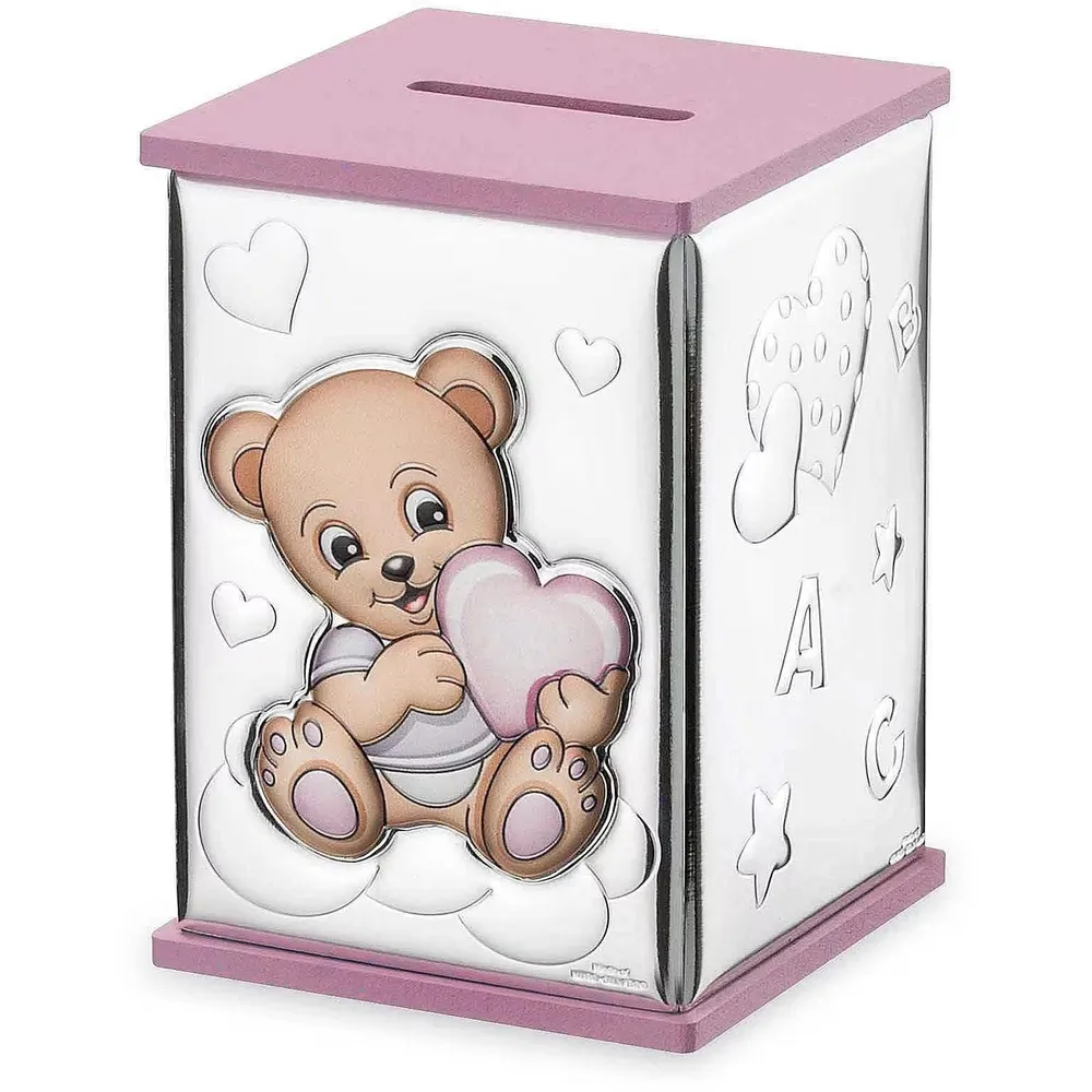 Soverén persely Bear ezüst laminált W21124 RA