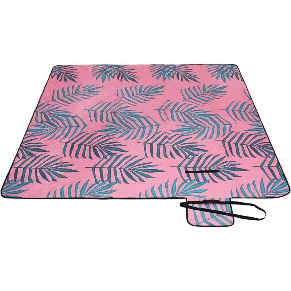 piknik takaró, strand pléd 200 x 200 cm, páfrányminta és rózsa