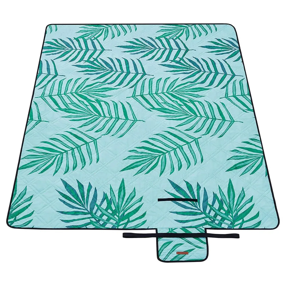 XXL vízálló pikniktakaró, strand szőnyeg300 x 200 cm, trópusi mintával