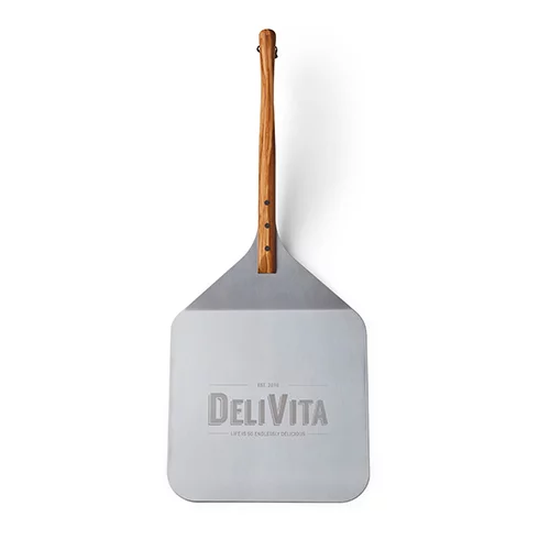 DeliVita pizzalapát 12″ / 30 cm – rozsdamentes acél, pizzasütőhöz