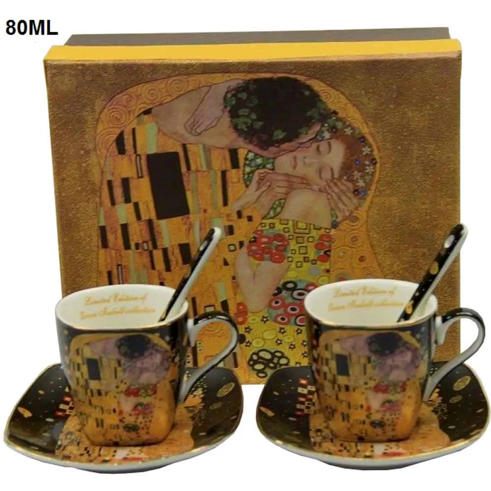 Klimt eszpresszó csésze porcelán díszcsomagolásban Csók