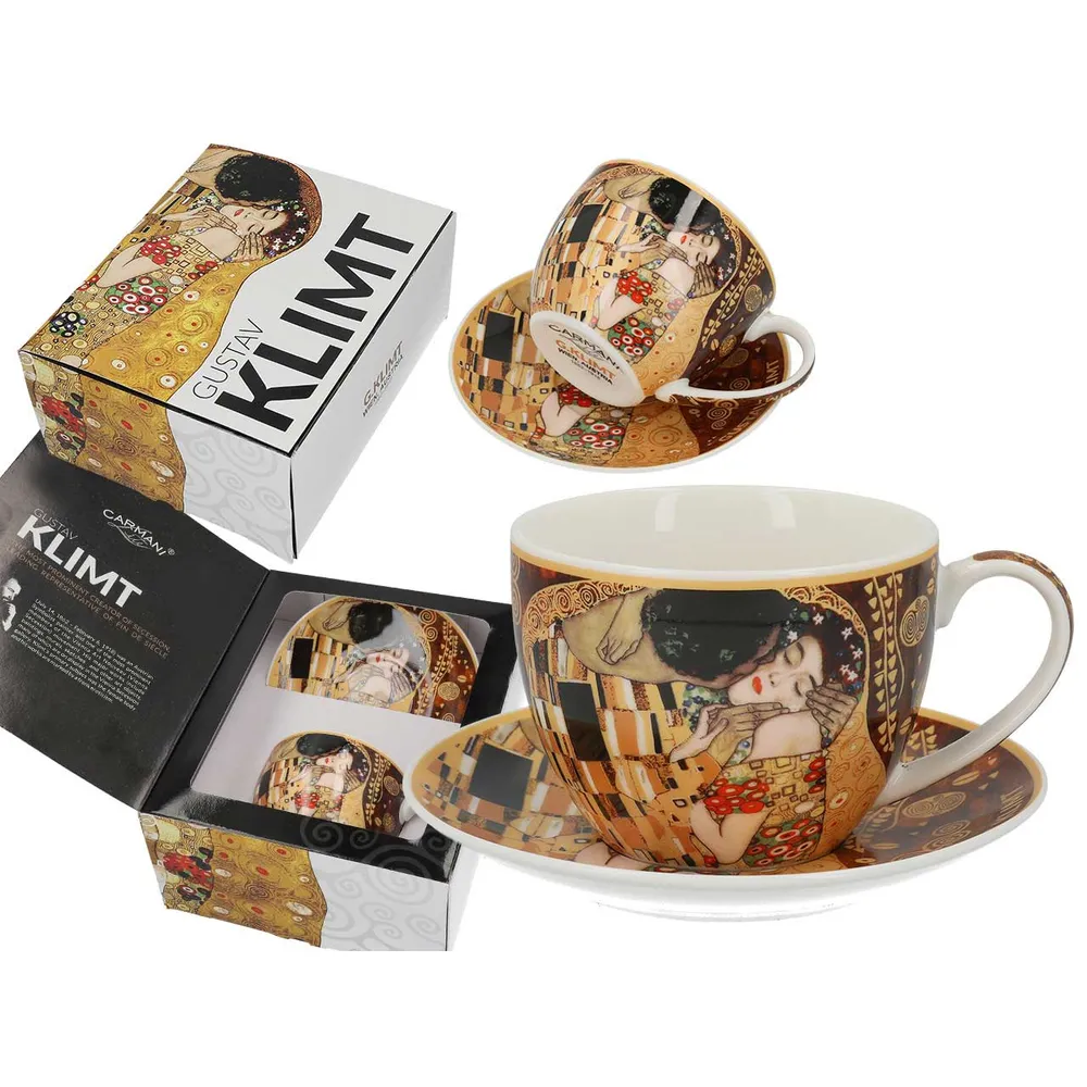 Klimt porcelán teás csésze 250 ml csók