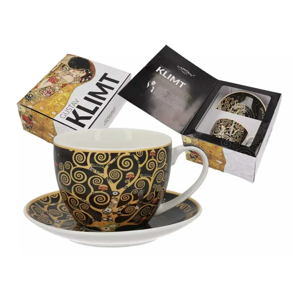 Klimt porcelán teás csésze 250 ml Életfa