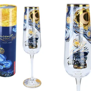 Pezsgős üveg pohár Van Gogh Csillagos Éj