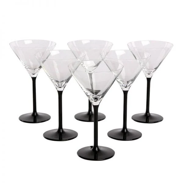 Royal Leerdam Onyx üveg martinis pohár készlet - 6 darabos 260 ml