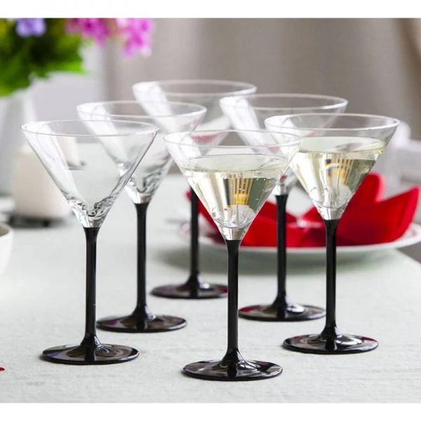 Royal Leerdam Onyx üveg martinis pohár készlet - 6 darabos 260 ml