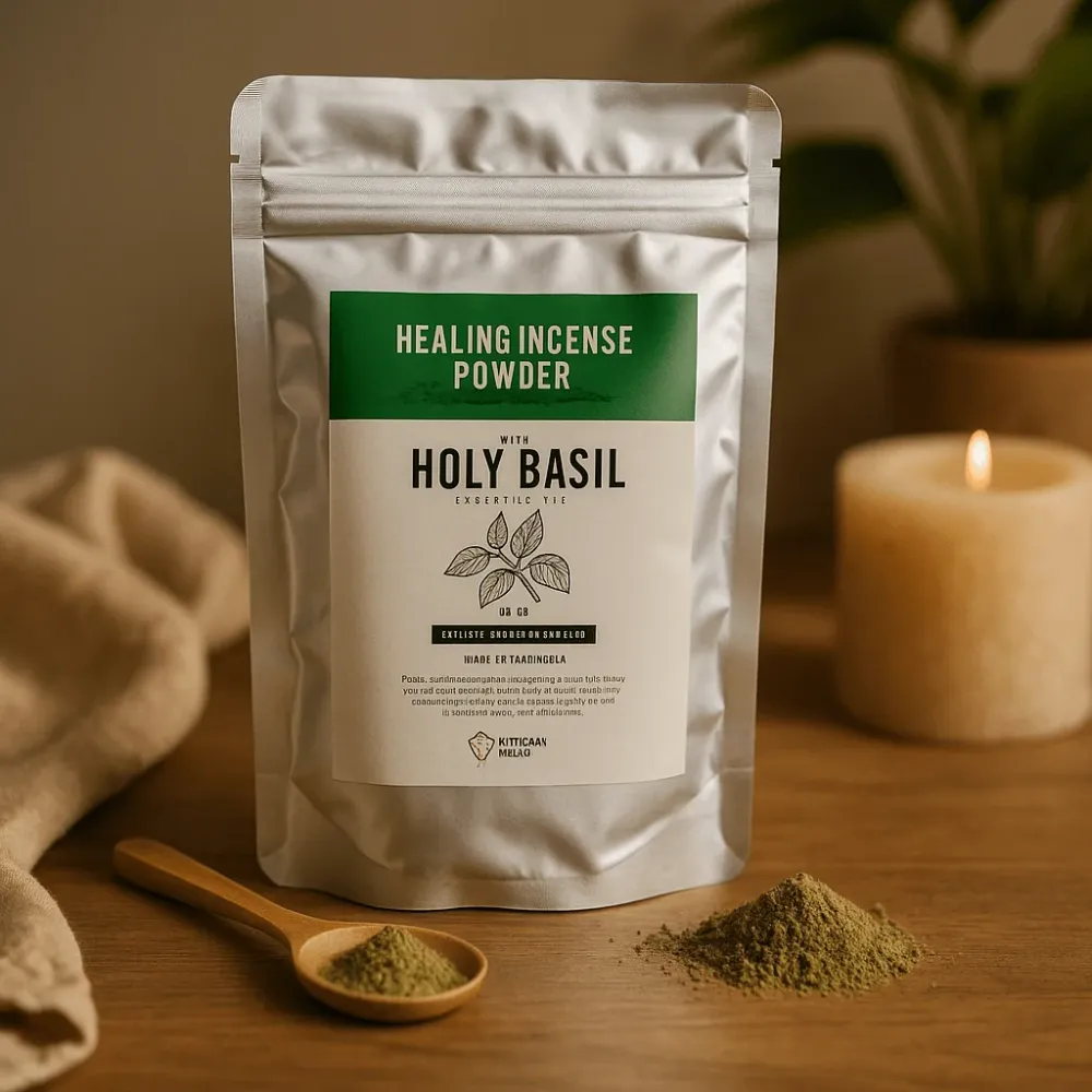 Szent bazsalikom füstölőpor, 50g