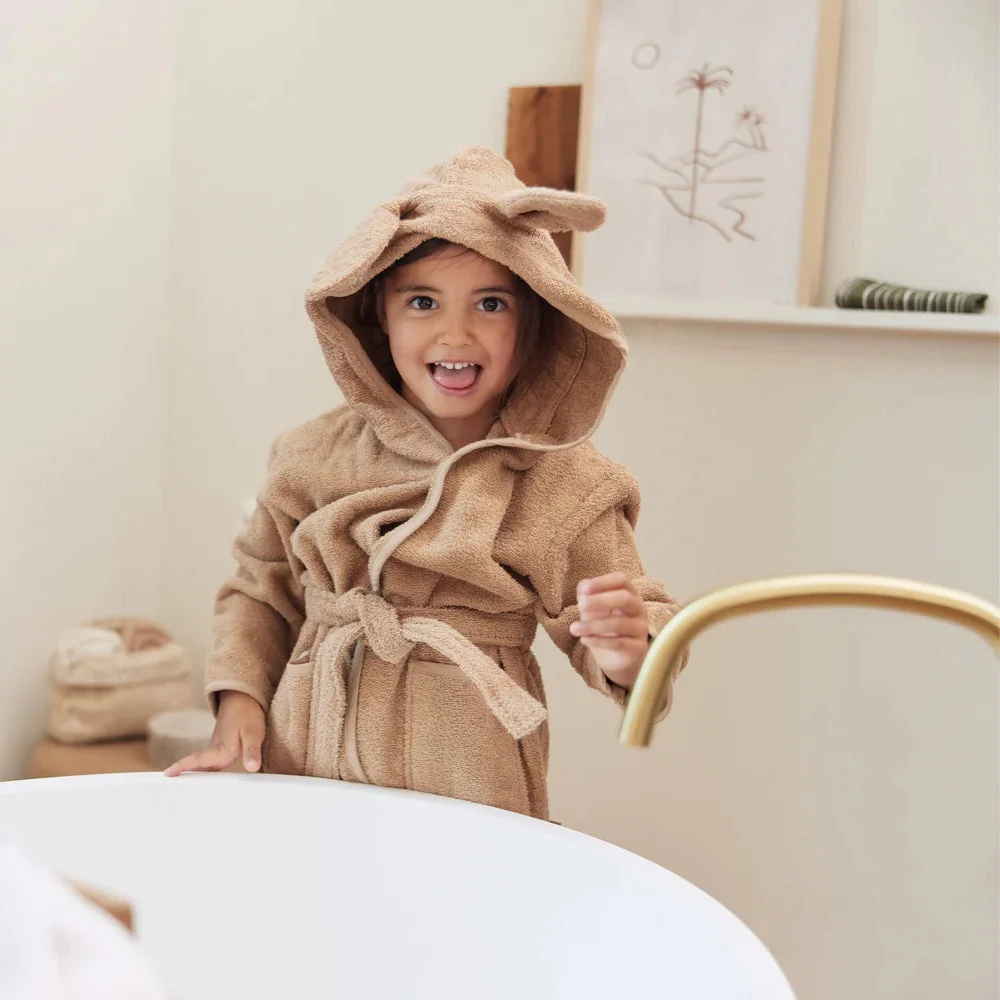 Jollein Baby fürdőköpeny Biscuit barna 3 - 4 éves