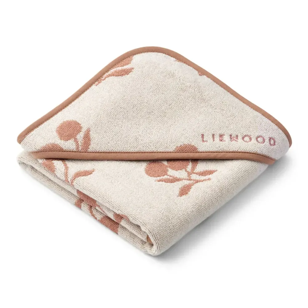 Liewood Baba törölköző Alba Peach Sea Shell tenger kagyló