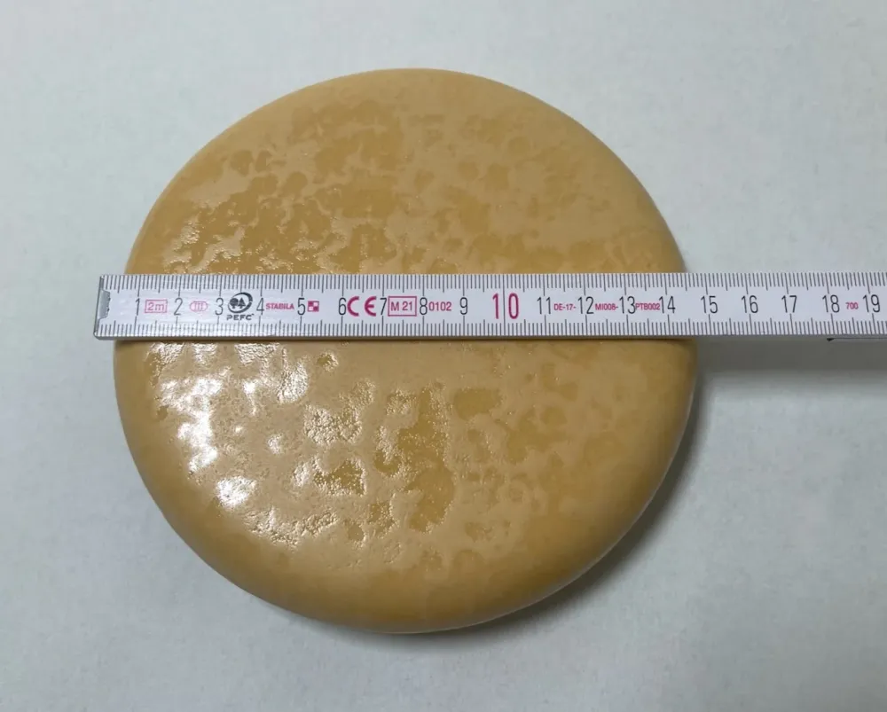 Tisztító csempe citromsárga tisztítótakaró kályhacsempe kör alakú 15 cm