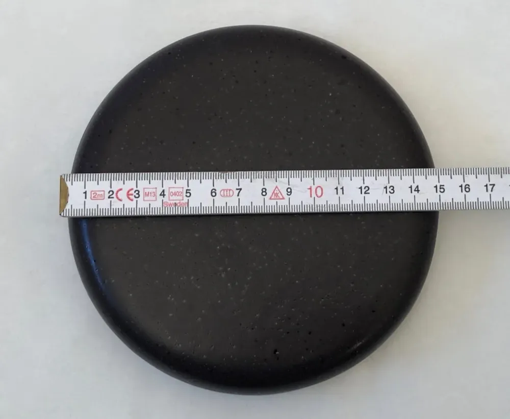 Tisztító csempe grafit szürke, gipszfedél csempézett kályhához, körülbelül 15 cm