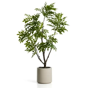 Műanyag Rhus fa fehér potival 185cm