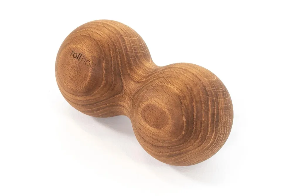 Dupla masszázs golyó - tölgyfa, 10 cm | rollholz