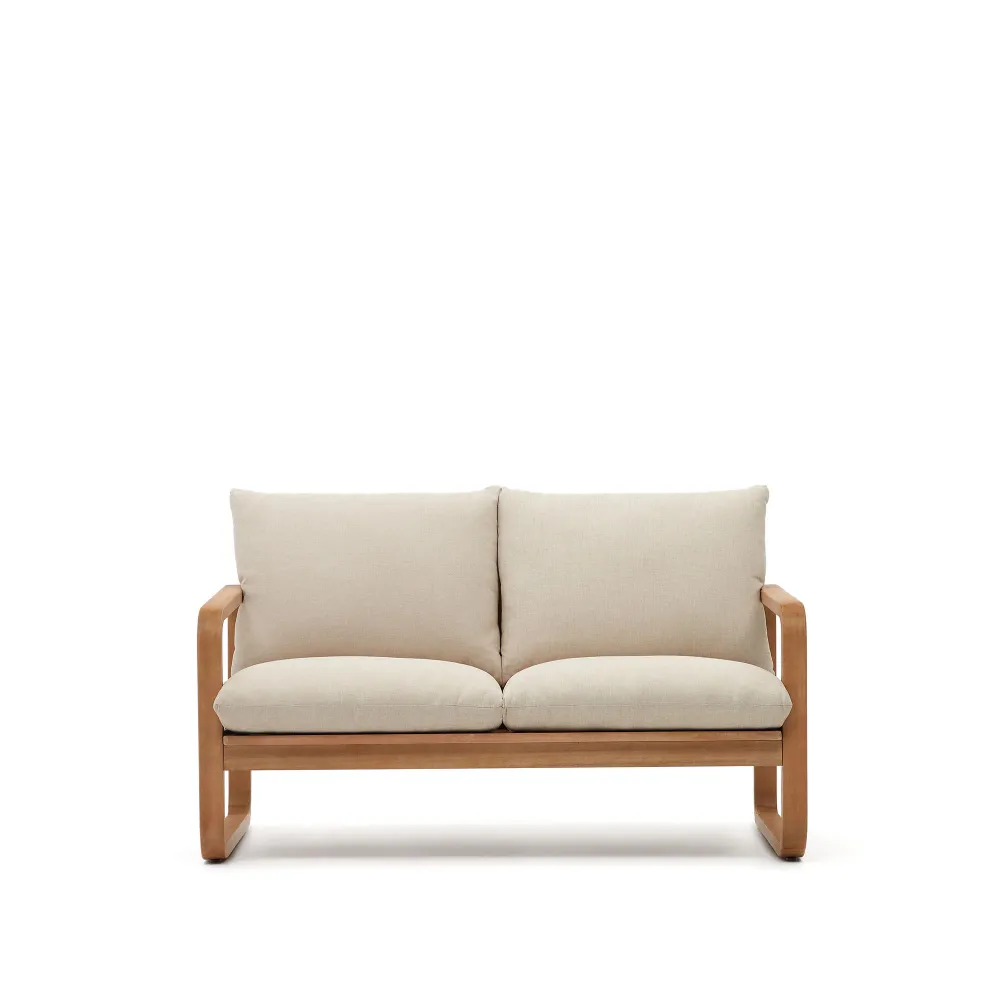 Sacaleta 2 személyes kanapé, tömör eukaliptuszfából, 142 cm