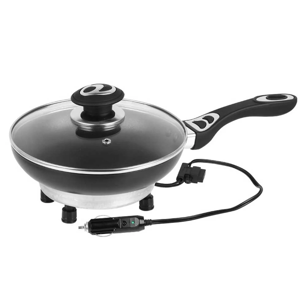Autós elektromos serpenyő fedővel - 12V/150W, 200 mm