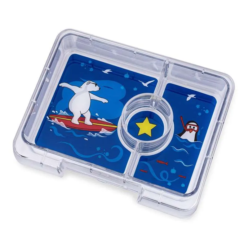 Yumbox Beváltó tálca - Minisnack tálca - 3 rekesz - Jegesmedve