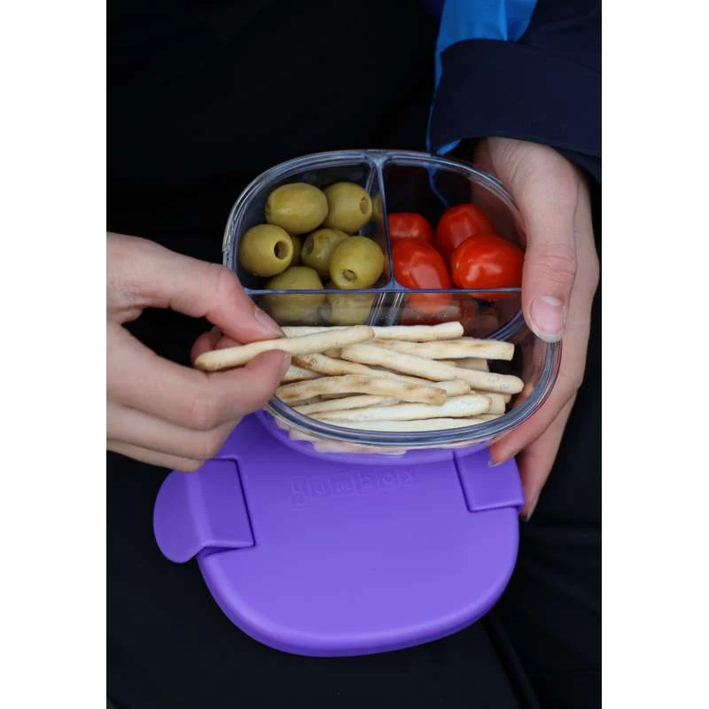 Yumbox Snackbowl - 3 rekesz - Homályos Lila