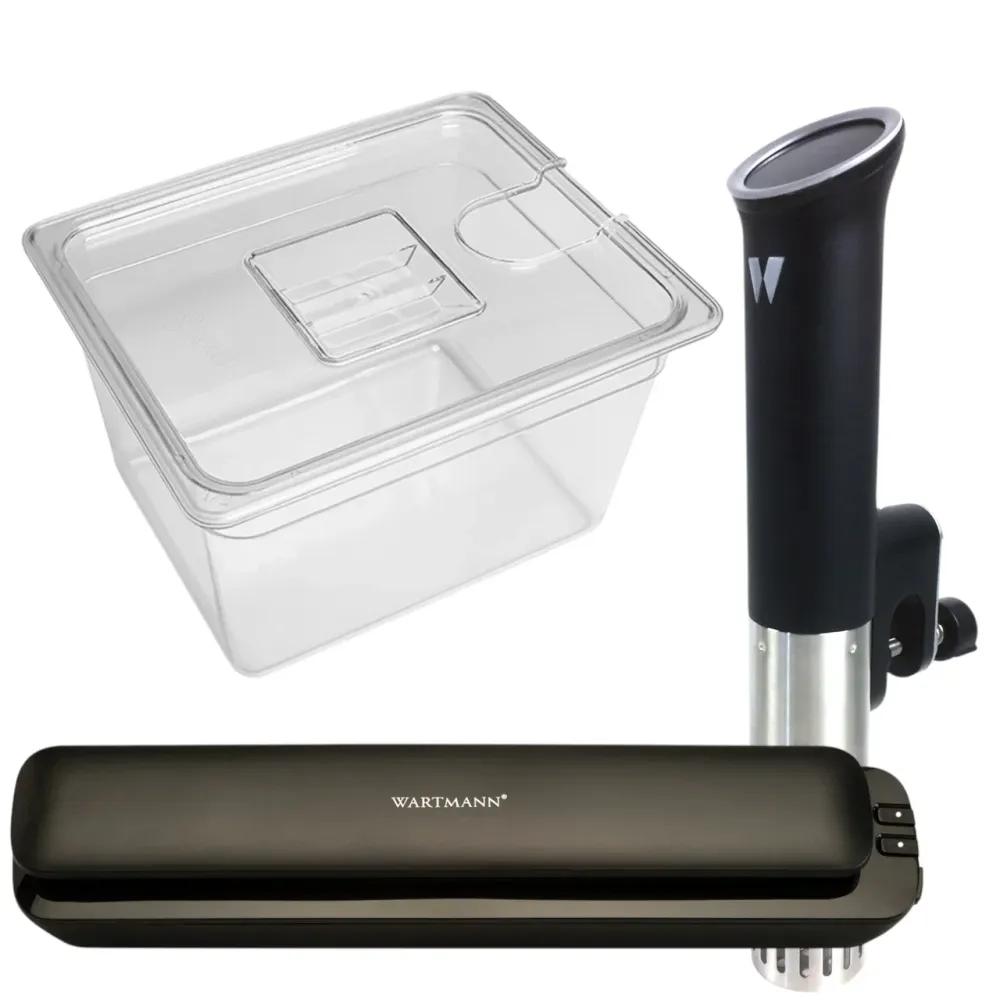 Wartmann Sous Vide szett – Cirkulátor + Vákuumozó + 12L Medence fedéllel
