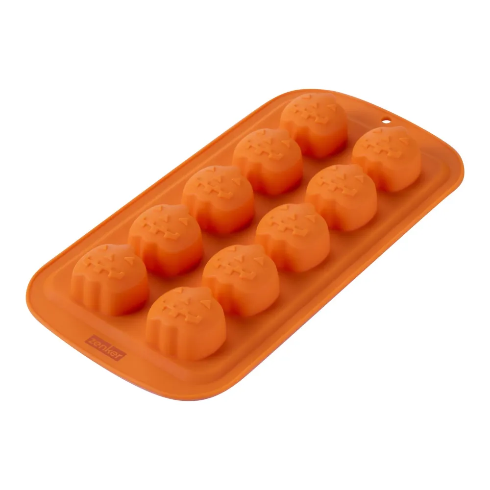 ZENKER Praliné és jégkockakészítő forma szilikon mini tökfej formákkal Happy Halloween