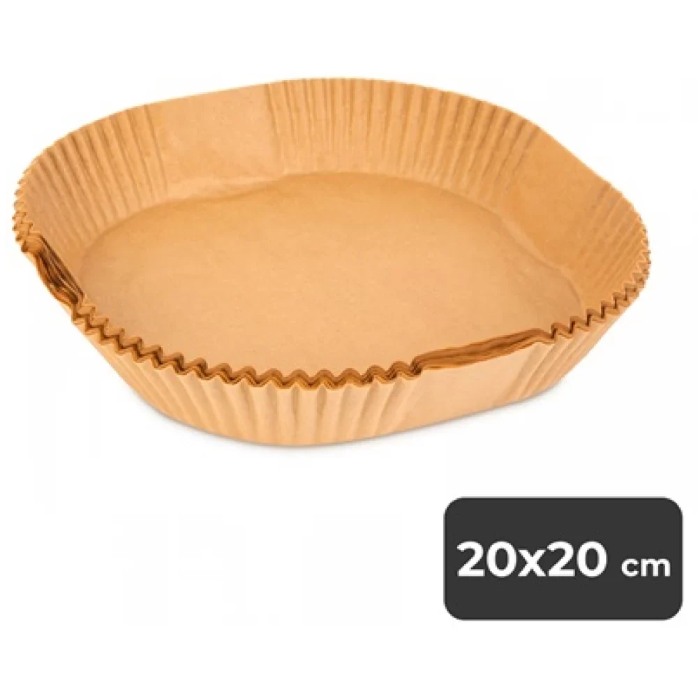 Air fryer sütőpapír, 50 db, négyzet alakú, 20x20 cm