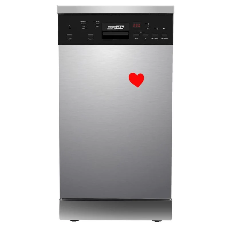 HOMEFORT HMGS0421S Szabadonálló mosogatógép 10 teríték, 9 L fogyasztás, 7 program, 47 dB zajszint, E energia, Felső evőesz...