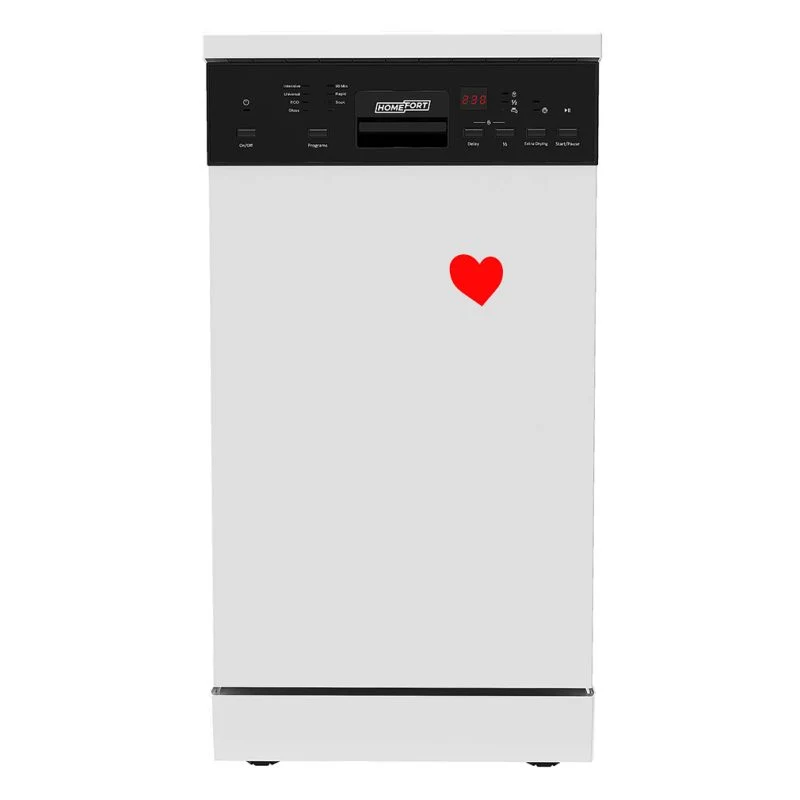HOMEFORT HMGS0421W Szabadonálló mosogatógép 10 teríték, 9 L fogyasztás, 7 program, 47 dB zajszint, E energia, Felső evőesz...