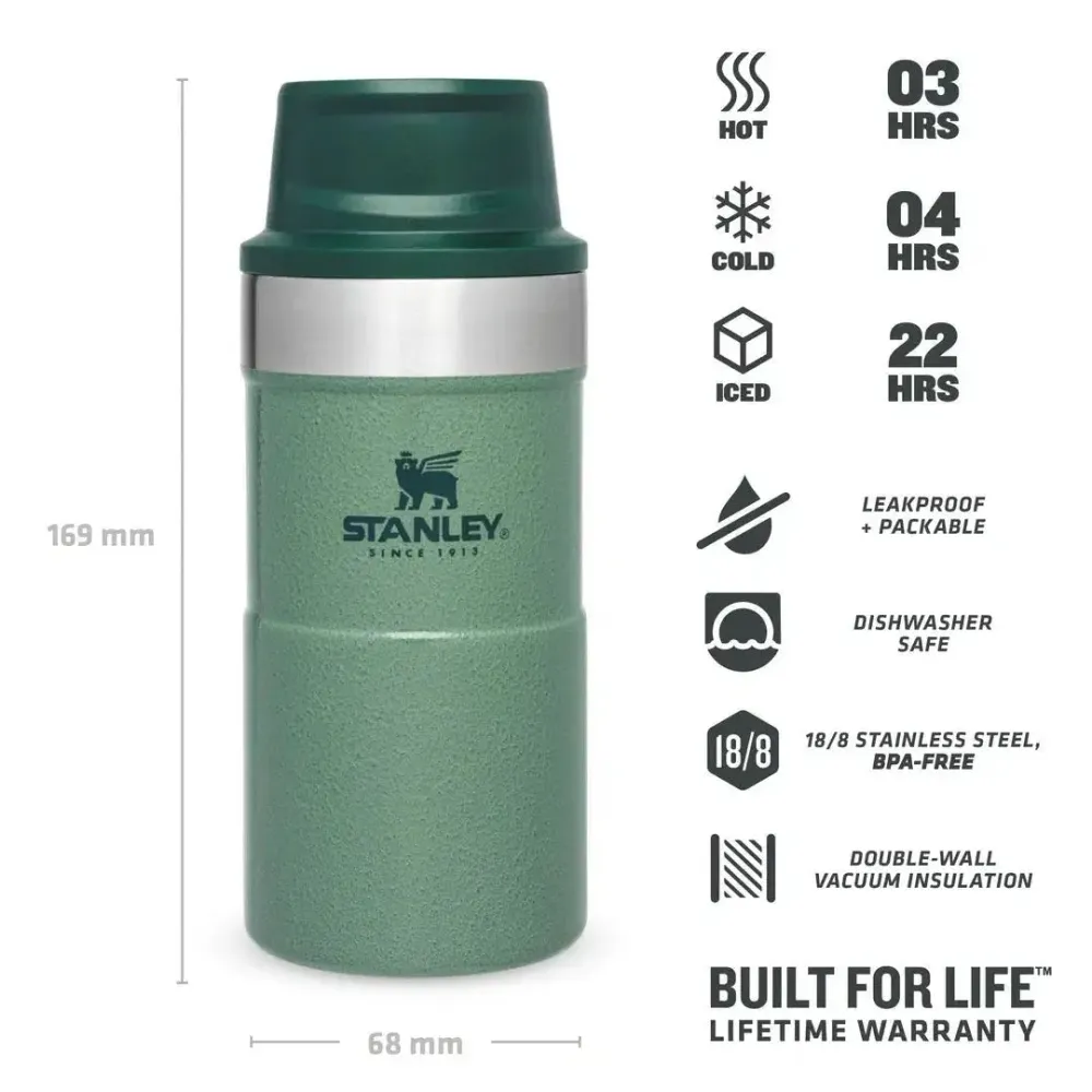 Stanley termosz utazóbögre Hammertone zöld 0,25L