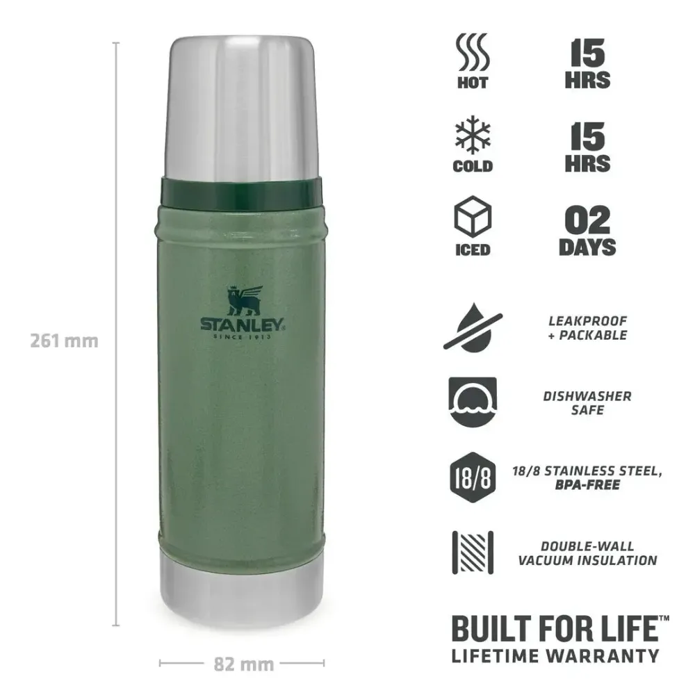 Thermos Hammertone zöld 0,47L - Stanley