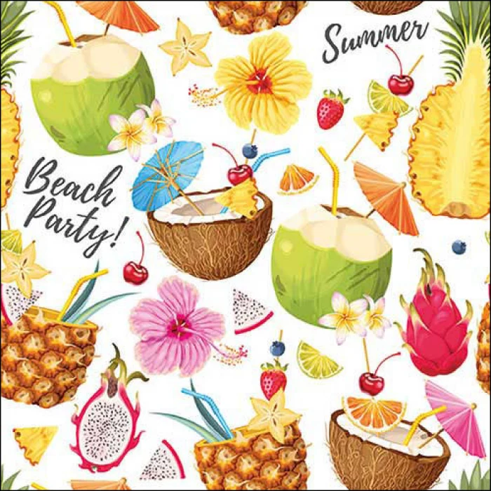 Beach party papírszalvéta 33x33 cm 20 db-os
