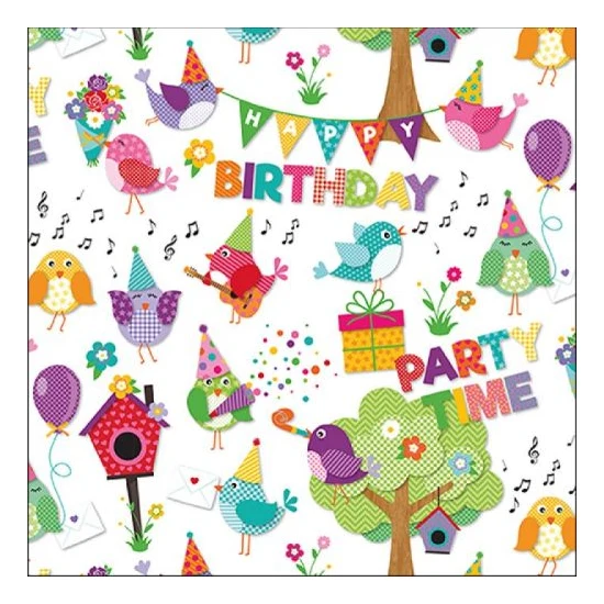 Boldog születésnapot parti papírszalvéta 33x33 cm 20 db-os