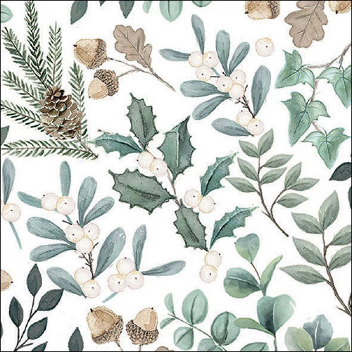 Collection leaves karácsonyi három rétegű papírszalvéta 33x33 cm