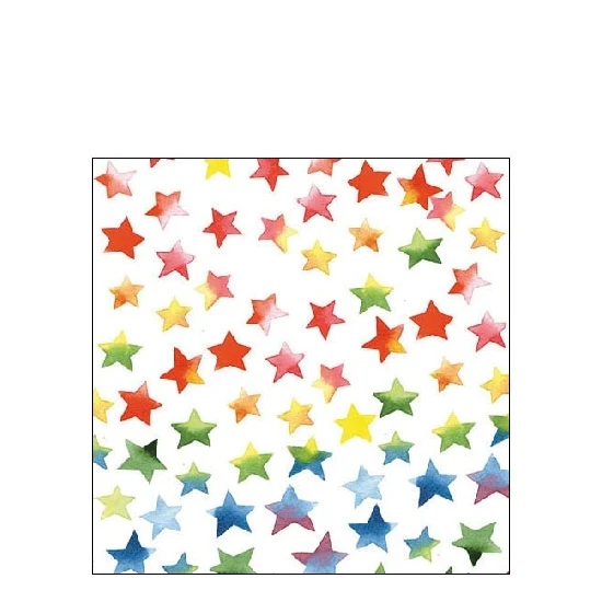 Colourful Stars mix papírszalvéta