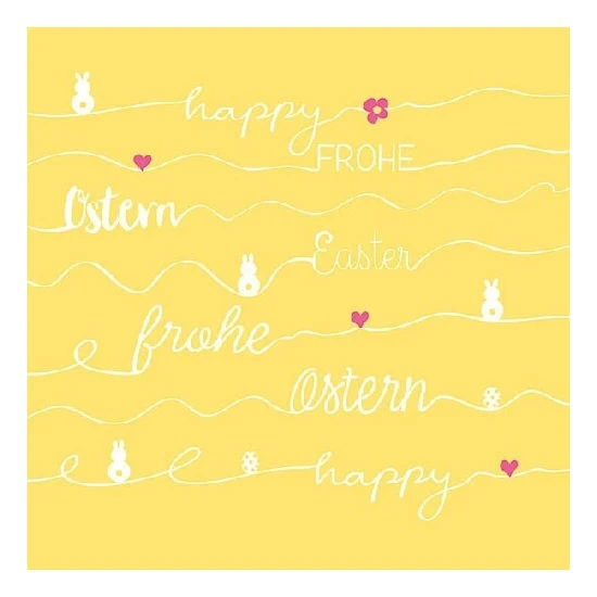 Easter Line Yellow papírszalvéta