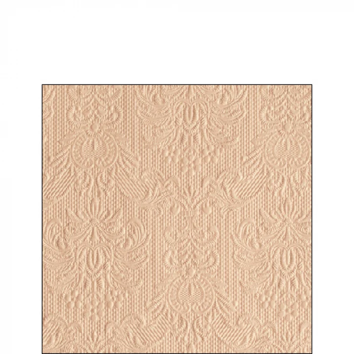Elegance beige dombornyomott papírszalvéta bézs 25x25 cm