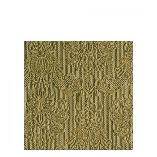Elegance Green Leaf dombornyomott papírszalvéta 25x25 cm