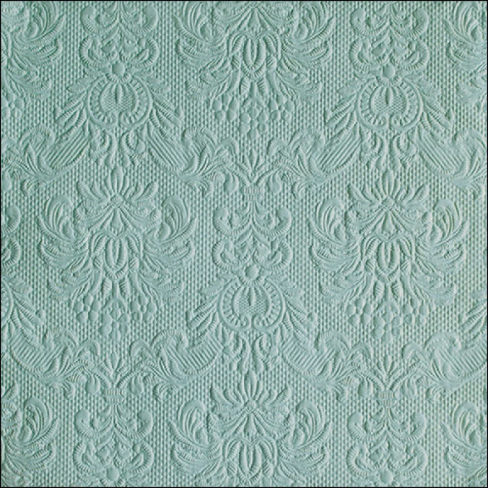 Elegance light sage dombornyomott háromrétegű papírszalvéta 33x33 cm 15db-os