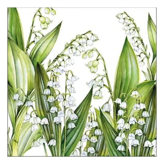 Gyöngyvirágos papírszalvéta Sweet Lily 33x33cm